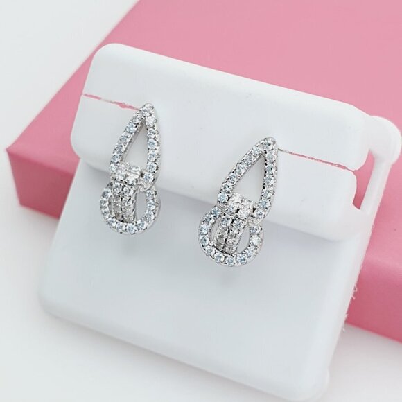 "925 Sterling Silver Cubic Zirconia Earrings, U19254686 - Picture 7 of 11